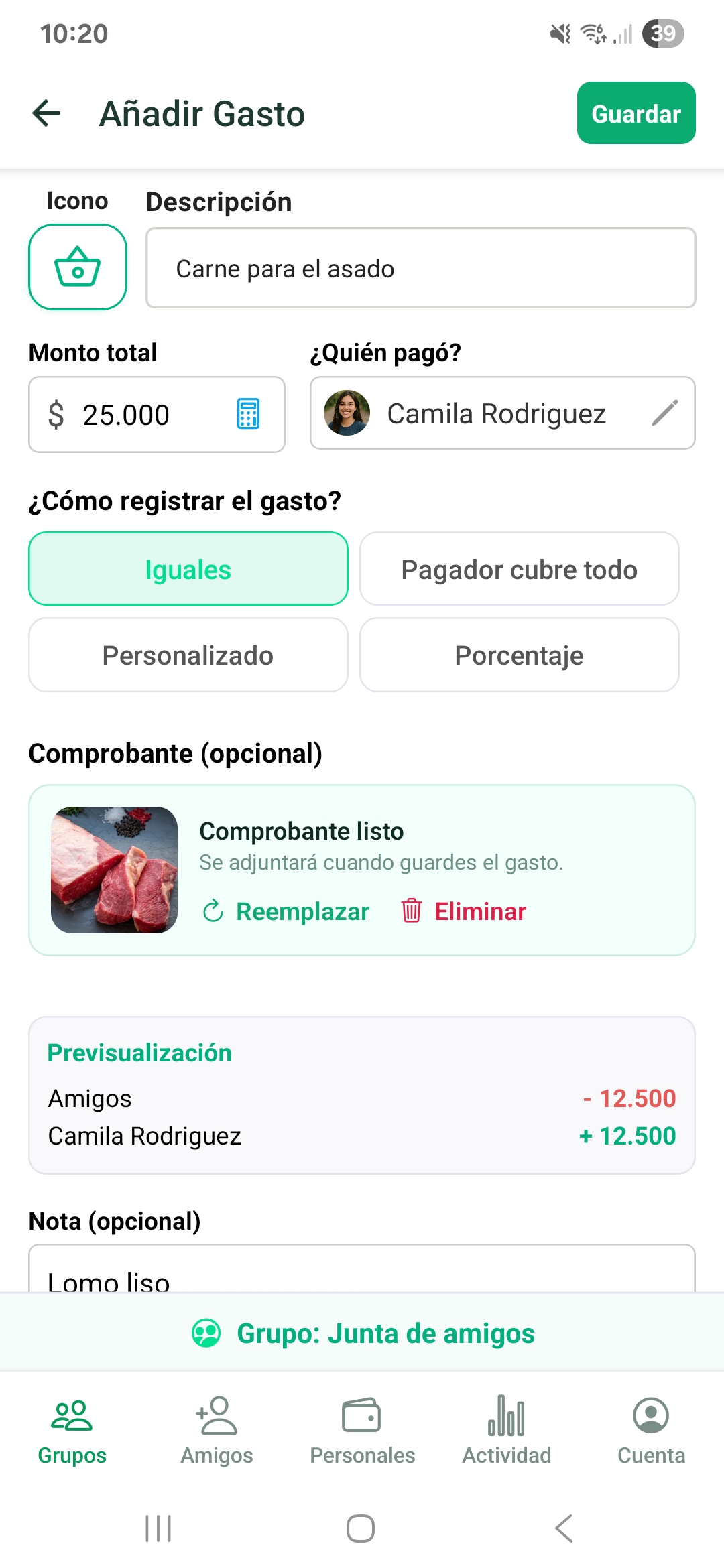 Captura de pantalla de Teilen